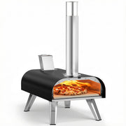 BIG HORN front view showing compact oven and benefits portability