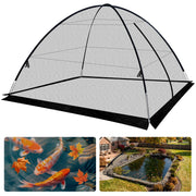 Bigmeta front view of pond netting showing full coverage and neat fit