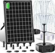Biling front panel and pump showing compact solar unit and benefits of cordless operation