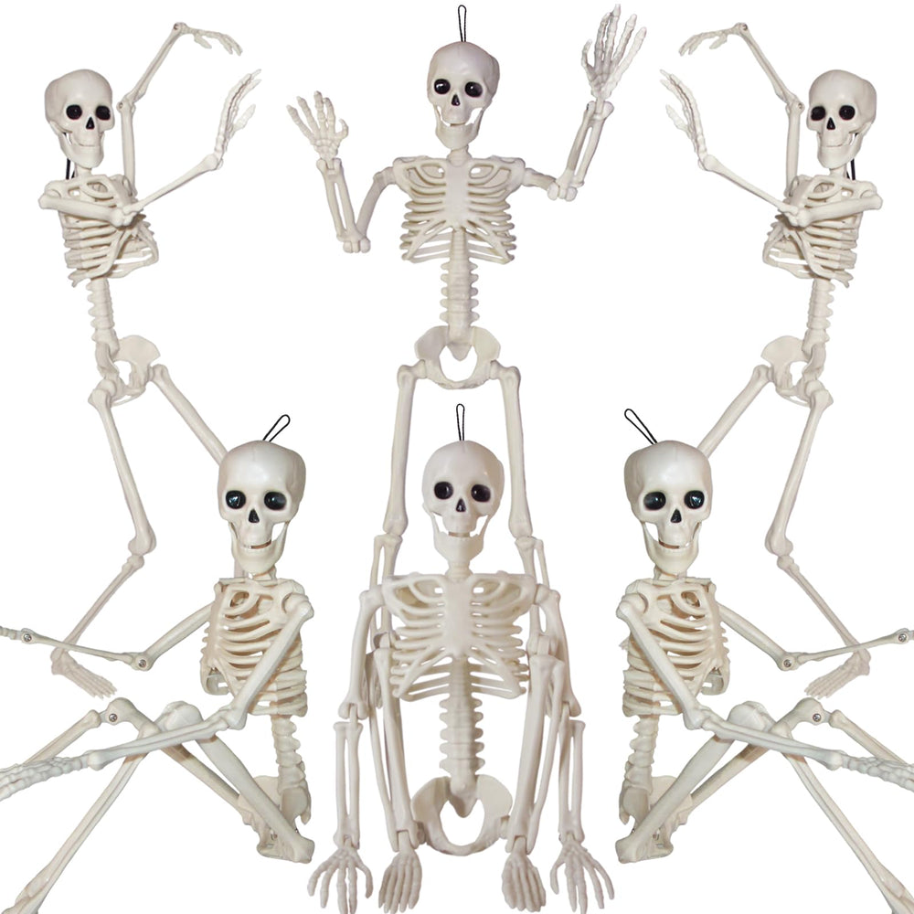 BILLMOSS front view of six skeletons showing complete set for easy decorating