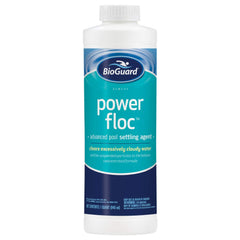 BioGuard PowerFloc front label showing product size and usage benefits