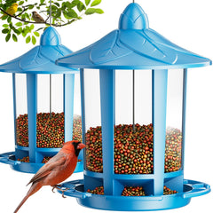 Birdream castle feeder front view showing decorative shape and easy hang design