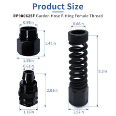 BISAYETL RP900625F closeup of 3/4" female GHT threads ensuring tight, leak-resistant seal
