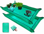 BIUWING front view of extra-large mat protecting floor during repotting
