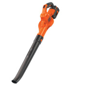 BLACK+DECKER front view showing compact blower design and quick-start benefit