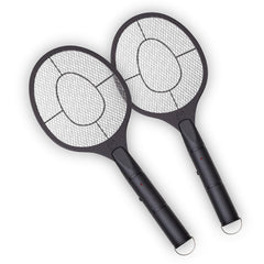 Black Flag racket in use outdoors at dusk illustrating quick mosquito control