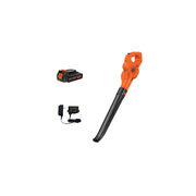 BLACK+DECKER front view of blower showing compact design and quick cleanup benefit