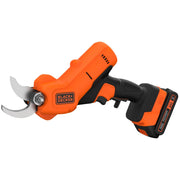 BLACK+DECKER pruner front view showing compact design and easy handling benefit