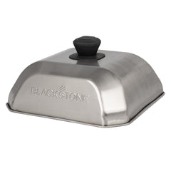 Blackstone medium square front view showing clean stainless finish and coverage