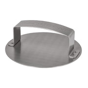 BLACKSTONE front view of press showing solid stainless steel and compact profile for durability