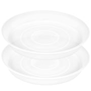 Bleuhome clear saucer front view showing discreet water protection