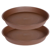 Bleuhome front view of saucer showing shape and chocolate color, protects surfaces