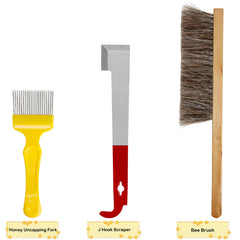 Blisstime beekeeping tools laid out demonstrating durable stainless steel construction