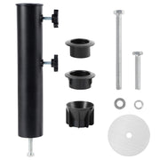 Blissun umbrella tube front view showing sturdy metal fit and outdoor durability