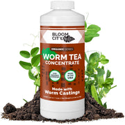 Bloom City front packaging 32 oz concentrate showing bottle and branding benefit: easy feeding