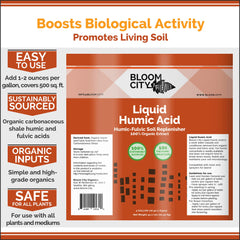Bloom City humic acid being sprayed on turf demonstrating simple application