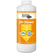Bloom City pH Down front bottle view showing product and concentration, ensures accurate dosing
