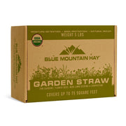 Blue Mountain Hay front packaging showing compact 5 lb bale and label benefits