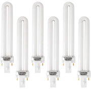 BlueStars front packaging showing six 9W 21050 bulbs, ensures quick replacement