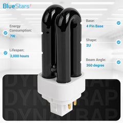 BlueStars close-up of 2U 4-pin base showing secure fit and easy installation benefit