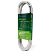 BlueStars front view of belt packaging showing part number and benefit of correct replacement