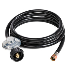 BlueStars front view of regulator hose showing full assembly and benefit secure connection
