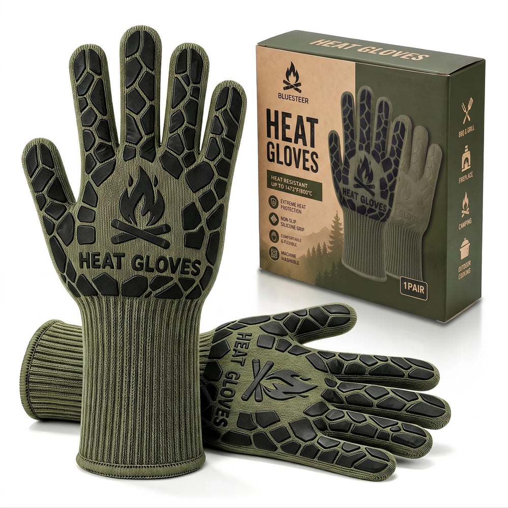 BLUESTEER front packaging view showing durable heat protection