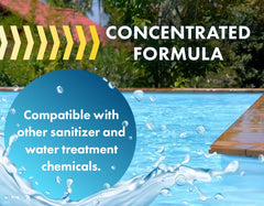 Bluewater Chemgroup defoamer being poured into pool to remove foam quickly benefit