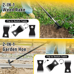 BlumeTrec hoe blade detail showing wide edge for efficient soil breaking