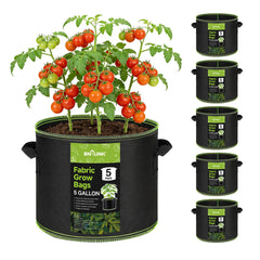 BN-LINK front view of five grow bags showing durability and pack value
