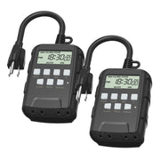 BN-LINK front view showing two grounded outlets, easy outdoor scheduling benefit