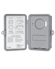 BN-LINK front view of timer box showing durable housing and indicators for reliable outdoor control
