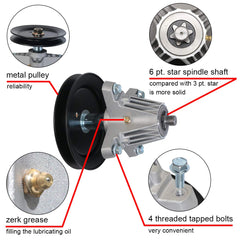 boeray spindle pulley closeup showing 6 inch pulley for belt alignment