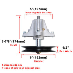 boeray spindle side profile highlighting overall length and shaft