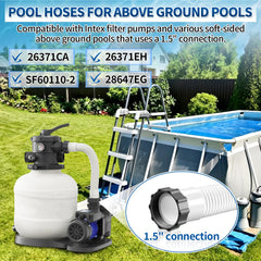 Boltigen hose connected to pool pump demonstrating secure flow