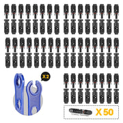 BougeRV front packaging showing 100-piece solar connector kit and included spanners for quick installs