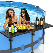 BoYata pool bar front overview showing full 49.4×9.6" surface and galvanized finish
