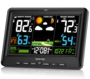 BOZYBO front display showing temperature humidity and atomic time for quick reference