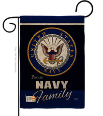 Breeze Decor flag front view showing Navy design and visible pride