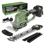 Breeze Touch front view showing compact trimmer and included battery for easy storage