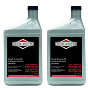 Briggs & Stratton two one-quart bottles front view showing OEM packaging and clear product ID