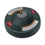 Briggs & Stratton front view of 14-inch surface cleaner showing low-profile dome and handle benefit fast cleaning