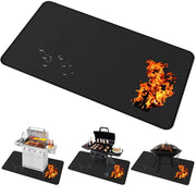 Brinman front view of full 65x40 grill mat showing coverage and protection