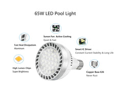 Broadroad close-up of LED diode array highlighting efficient brightness