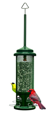 Brome Legacy front view showing feeder and green shroud, protects seed