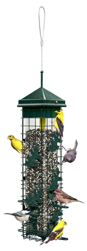 Brome Squirrel Solution200 front view showing feeder and ports, keeps seed protected