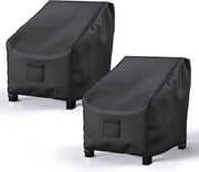 BROSYDA front view of two covered patio chairs protecting furniture