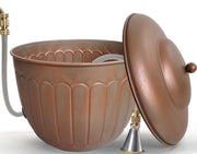 BSTGIFTS front view shows antique copper finish and neat hose storage benefit