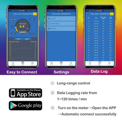 BTMETER BT-100APP back and side profile highlighting controls and build