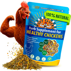 Buff Clucks front label showing product name and net weight for easy identification